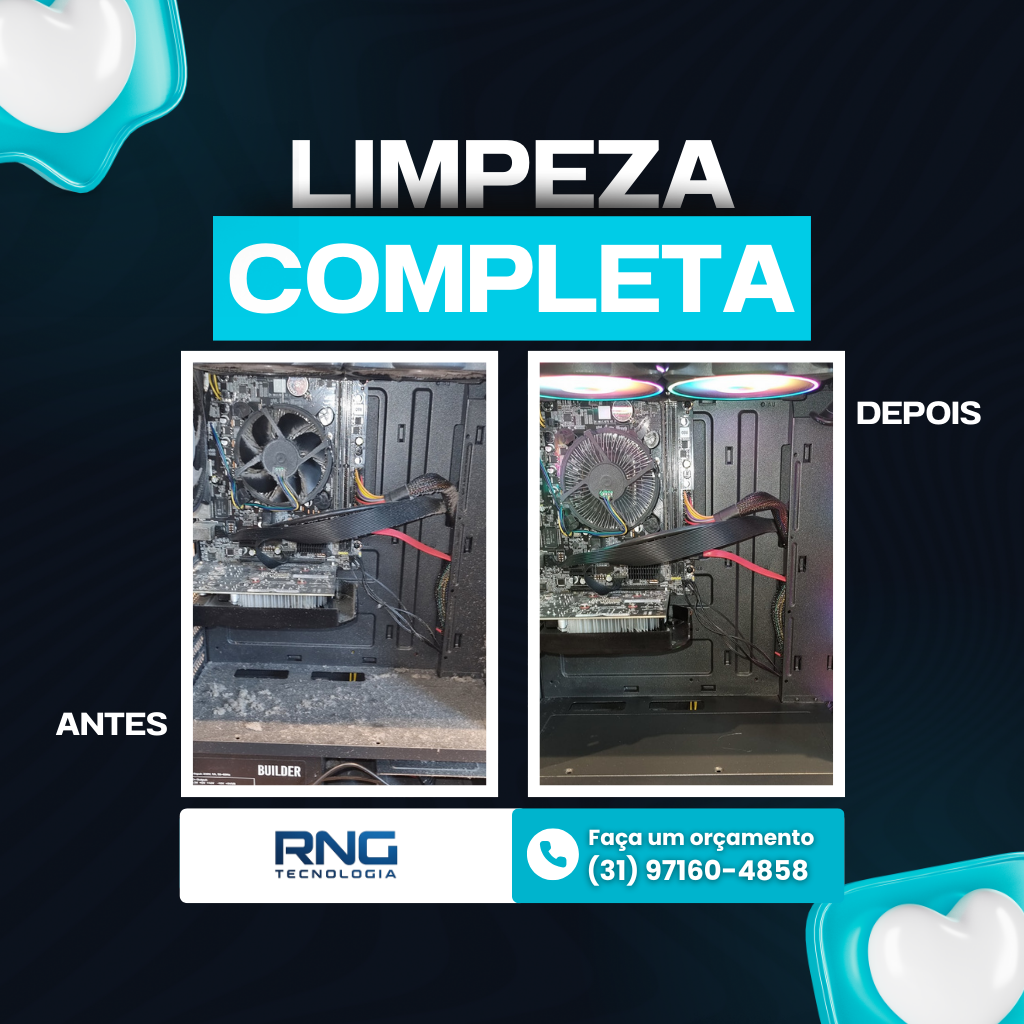 Limpeza Antes e Depois